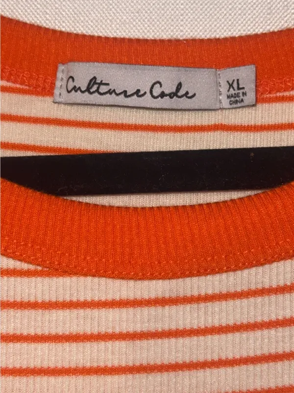 Nautical Stripe Orange-Trim Maxi Tank Dress - Image 3