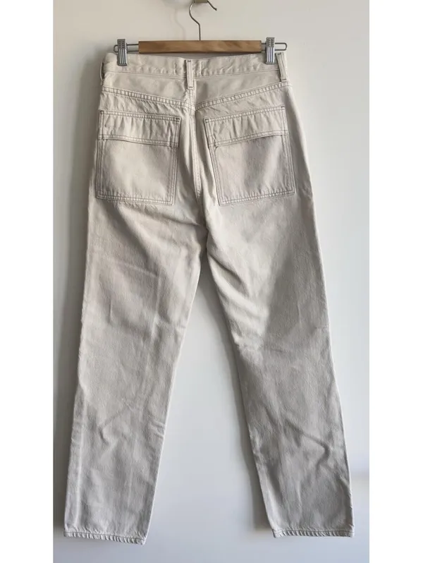 AGOLDE Cooper Cargo Pants 25 Ecru Organic Cotton High Rise Utility Denim - Image 8