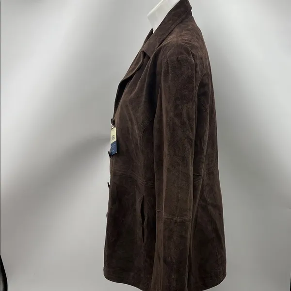 Women's Brown Leather Jacket Size XL - Image 5