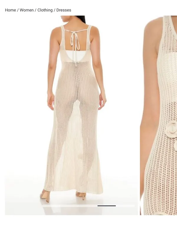 Forever 21 Beige Rosette Beach Cover Up - Image 2