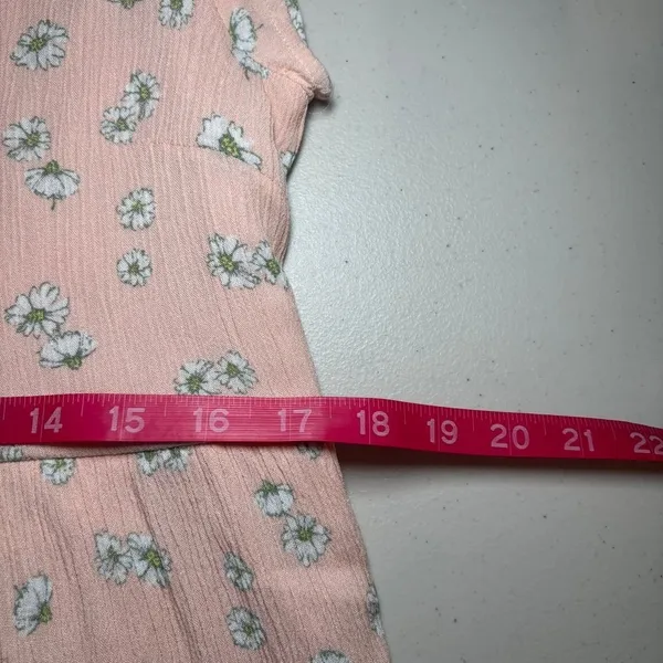 Altar'd State Pink Daisy‎ Floral Kloey Babydoll Dress Large Flutter Sleeve - Image 9