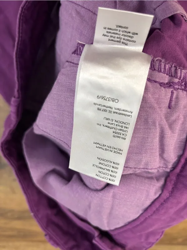 Urban Outfitters Wide Leg Cotton Chino Pant Purple Women’s - Image 5
