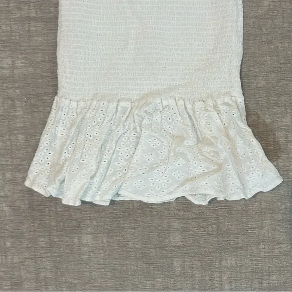 FAVLUX White Ruffled Puff Sleeve Dress - Image 2