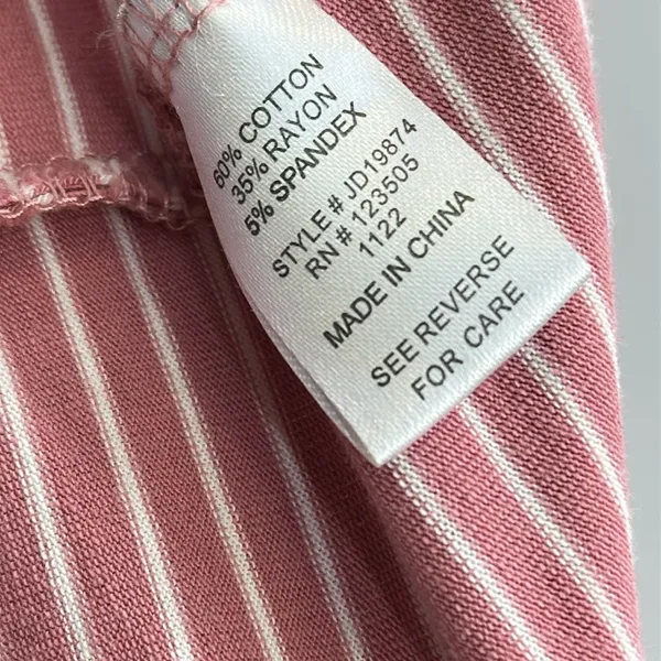 Hearts and Hips Pink White Striped Sleeveless Midi Tank Dress Juniors Large - Image 10