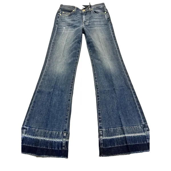 7 For All Mankind Dojo Agadir Tailorless Flare Jeans Size 27 NWT - Image 5