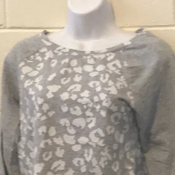 - Leopard print gray sweater Ann Taylor loft small - Image 3