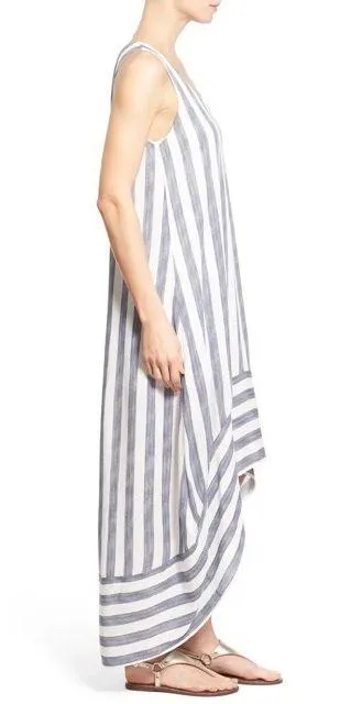 Striped High Low Maxi Dress - Image 2