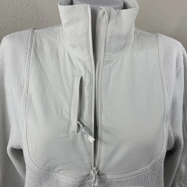 Lululemon Fleece Pullover Ripstop Hiking Pullover 1/2 Zip Bone Sz 6 Mock Neck - Image 4