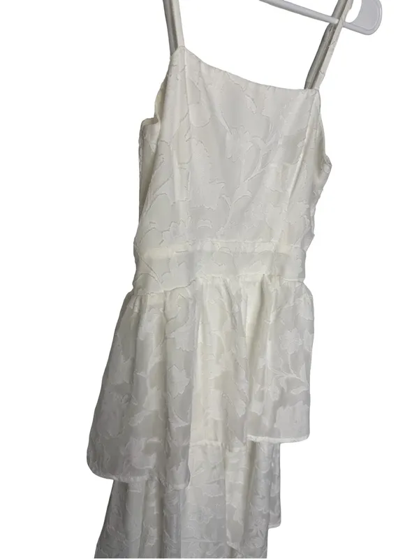 ✨ Lulus Grace and Beauty‎ White Burnout Floral Tiered Midi Dress XS ✨ - Image 3
