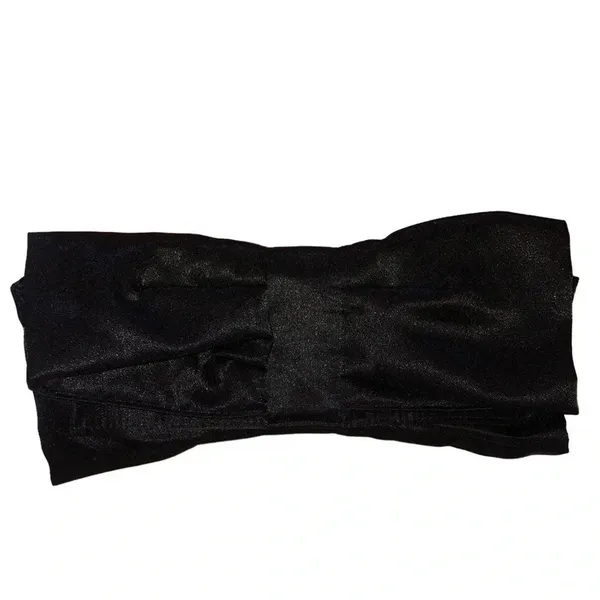New Black satin formal coquette Bow purse evening bag. clutch classic black tie - Image 3