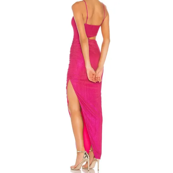 Superdown cut out maxi side slit maxi dress - Image 2