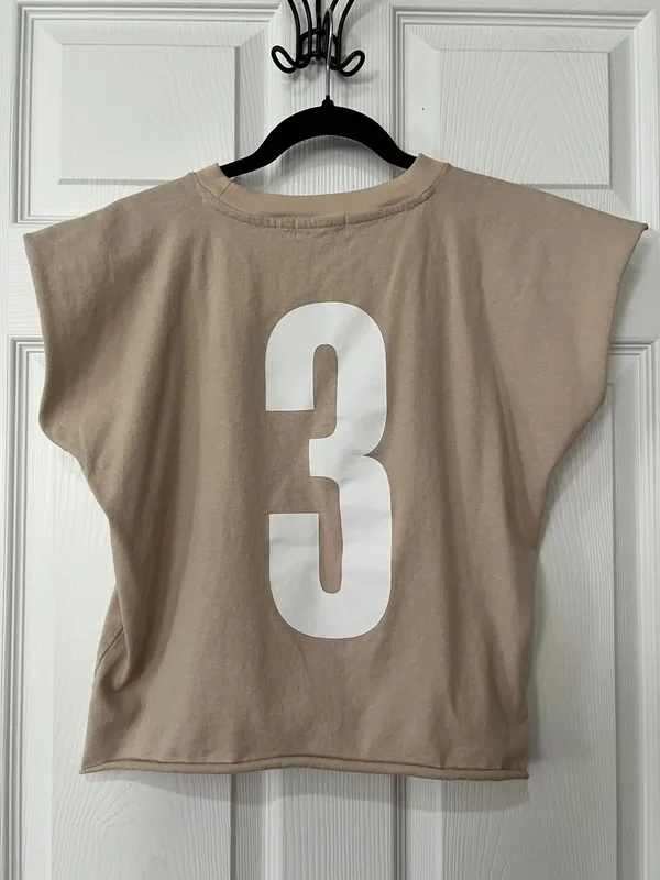 Bohme Cropped Tan T-Shirt - Image 2