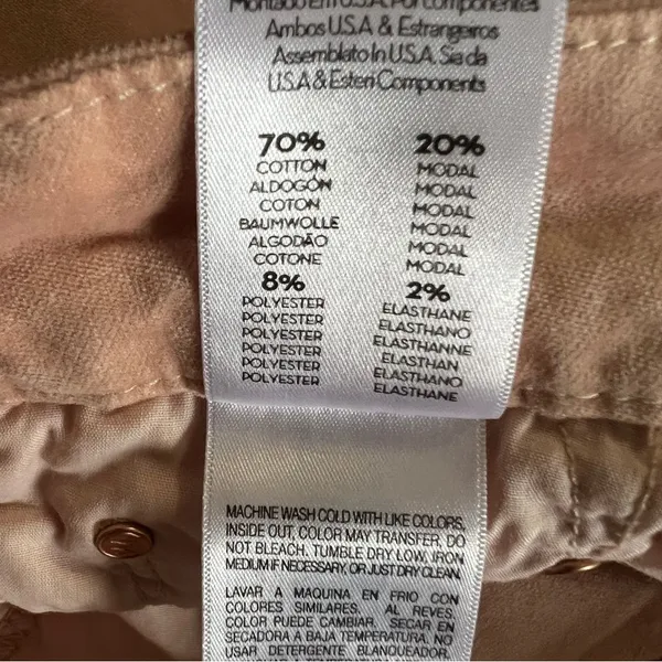 MOTHER The Looker Petal Pink Corduroy High Rise Skinny Jeans 26 NWT - Image 6
