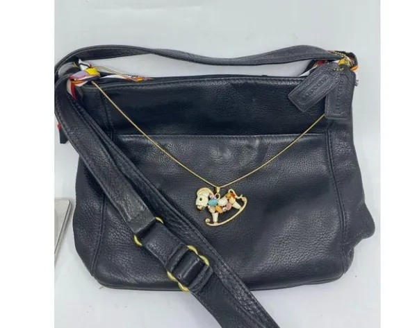 Coach Black Crossbody Bag Customized with Applique - Image 3