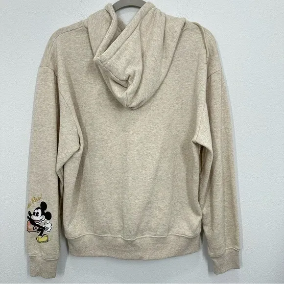 Disney Cream Mickey & Minnie‎ "Places to Go, Friends to See" Sweatshirt Hoodie S - Image 5