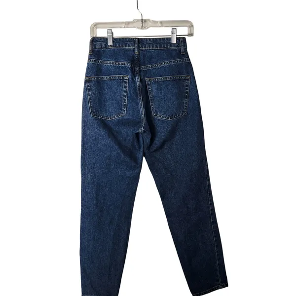 Free The People We The Free Blue Dark Wash Denim Ankle Barrel Jeans Size 25 - Image 5
