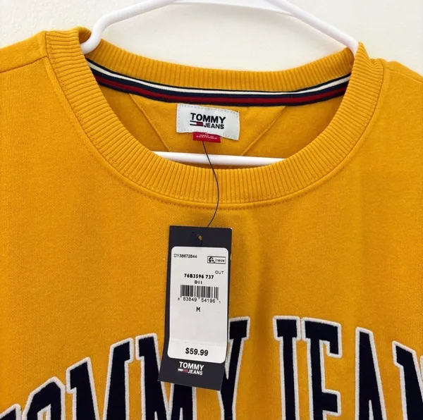 Yellow/Gold Tommy Hilfiger Collegiate Crewneck - Image 4