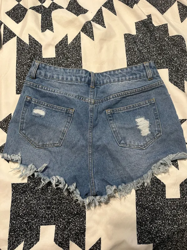 Peach Love Star Shorts Denim - Image 2