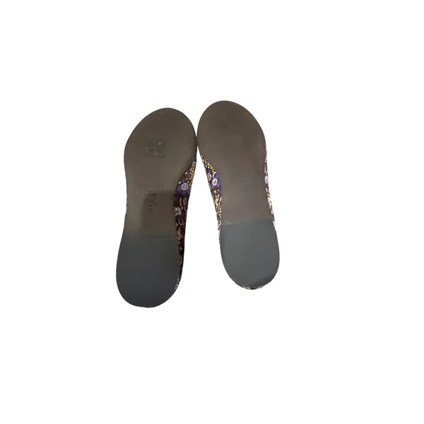 Tory Burch Jacquard Smoking Slipper Loafer Plum Gold Floral Size 7 NIB‎ - Image 8