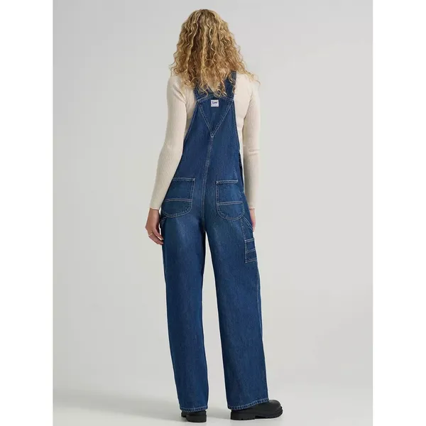 Lee Relaxed Overall Blue Theory Distressed Denim Workwear 112371925 Small - Image 2