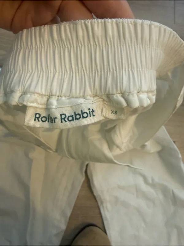 Roller Rabbit White Wide Leg Cropped Pants Size XS - Image 3