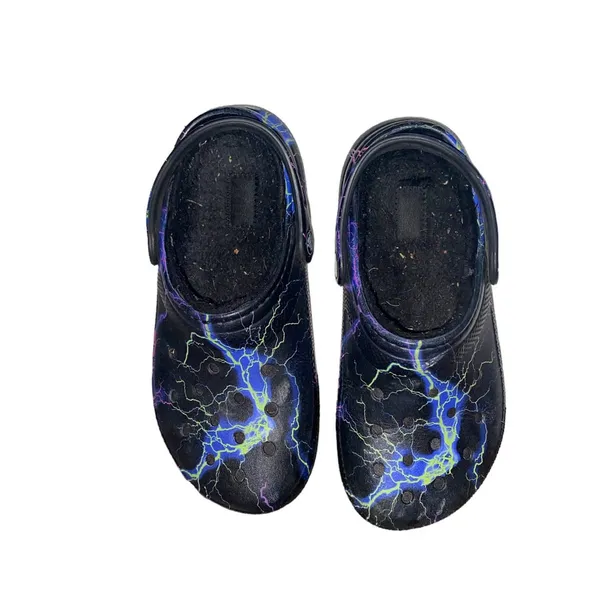 crocs classic fuzz lighting lined black / lined  size 6 - Image 2