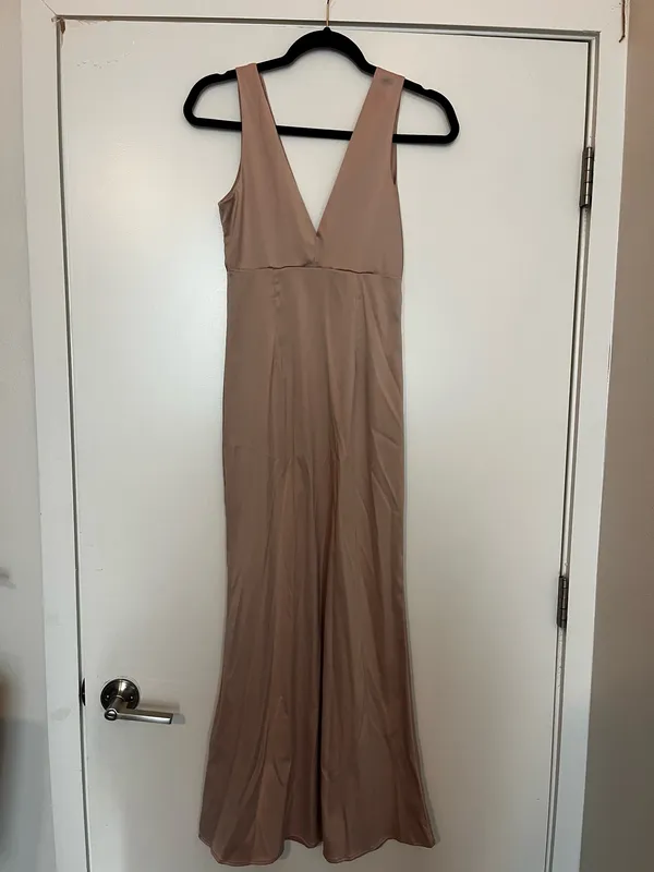 Champagne Maxi Dress Brown - Image 2