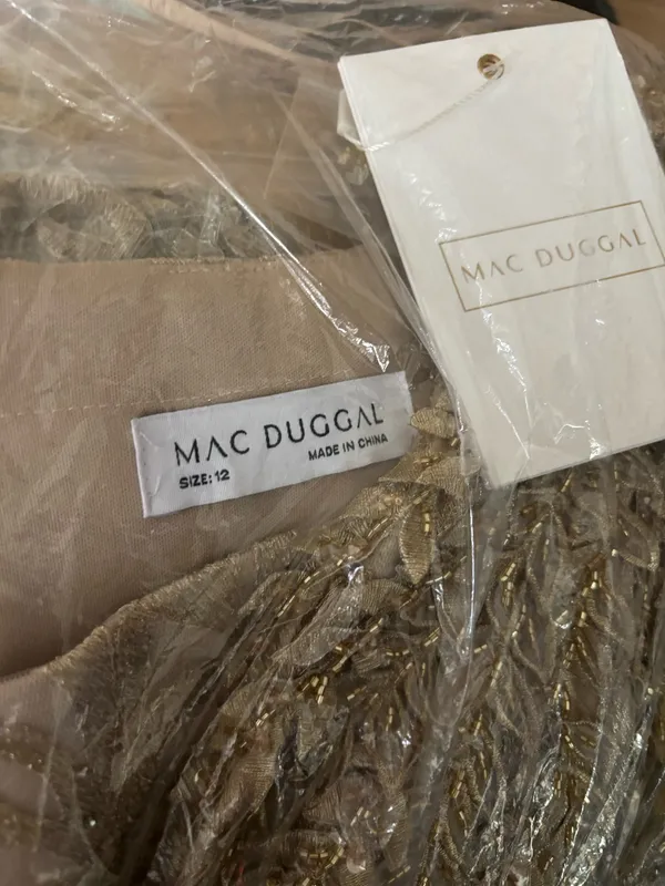 Champagne Gold MAC Duggal Formal Dress - Image 5