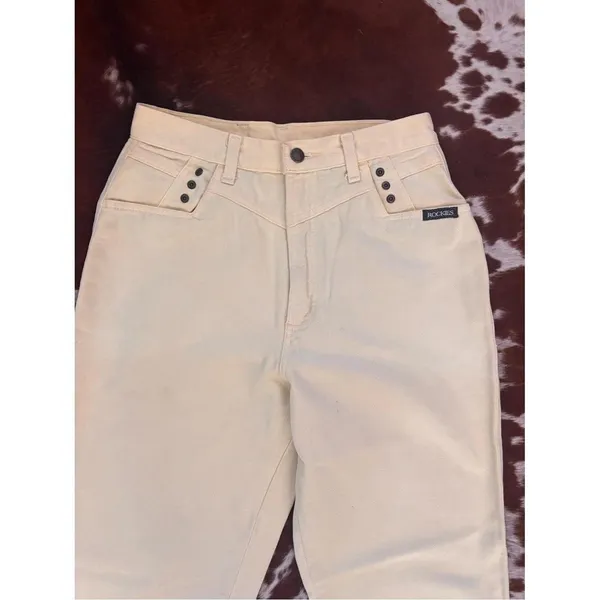 Vintage butter yellow Rockies sz 26 cowgirl denim 90s - Image 3