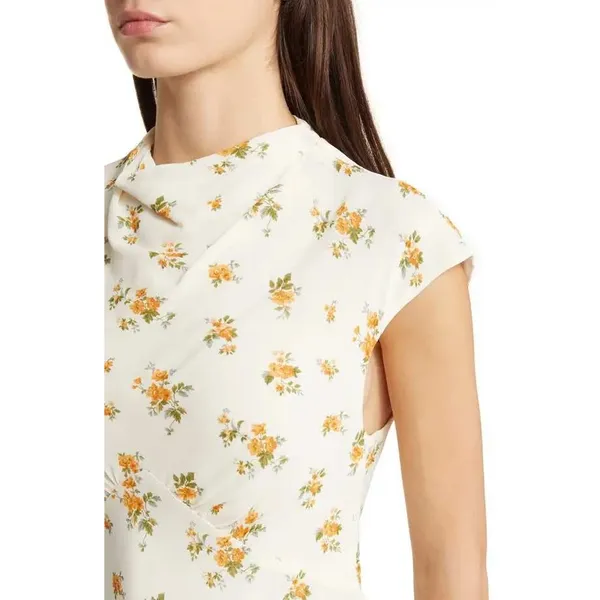 REFORMATION Bettie Floral Print Mock Neck Top Size‎ 0 - Image 2