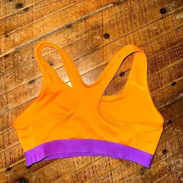 Nike orange & purple racerback Athleisure sports bra - Image 2