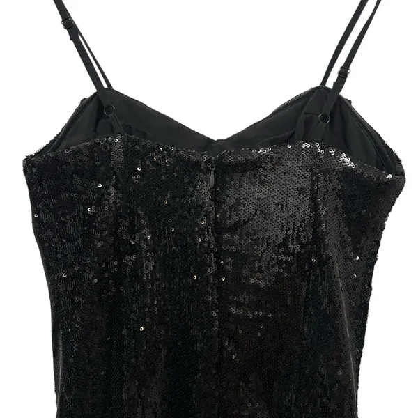 RONNY KOBO Sequin Embellished Lindsay Bow Front Mini Dress Black Women’s Size S - Image 13