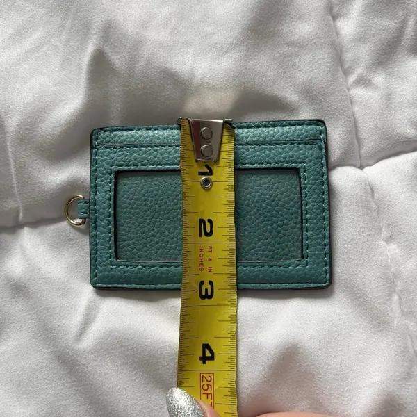 Nanette Lepore‎ Card Case Teal Green ID Holder Credit Card Small Designer - Image 3
