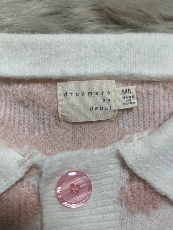 Dreamers by Debut floral knit collared sweater vest M/L - Image 3