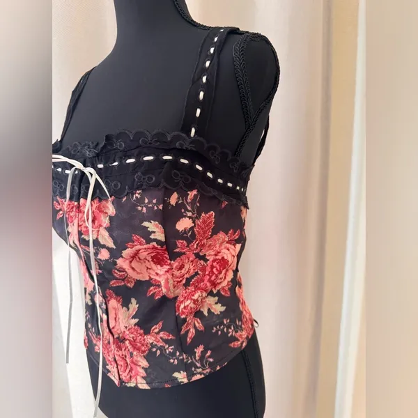 Free People x REVOLVE Belle Floral Corset Top NWT Small - Image 3