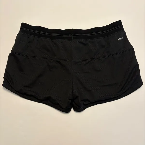 Nike Running Shorts Womens Size Medium Black Dri-FIT Chevron Texture Athletic - Image 2