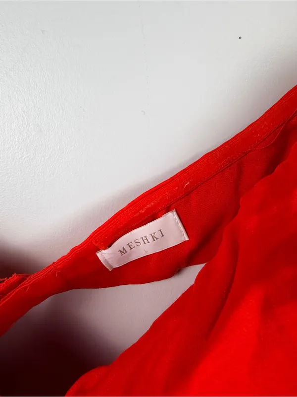 Meshki - Antonella Strapless Keyhole Maxi in Red size large - Image 6