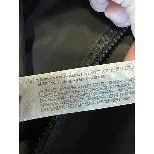 Zara Cropped Jacket Black Small Long Sleeve Fall Winter Windbreaker Gorpcore - Image 9