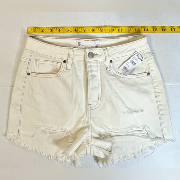 RSQ High Rise Short Womens Size 26 Distressed Fringed Summer Girlcore Beach New‎ - Image 4