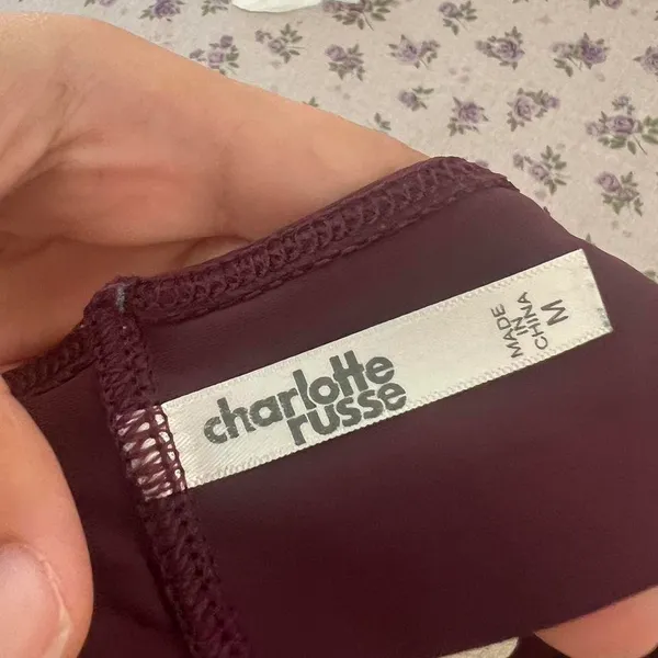 Charlotte Russe Burgundy Bralette Top - Image 4
