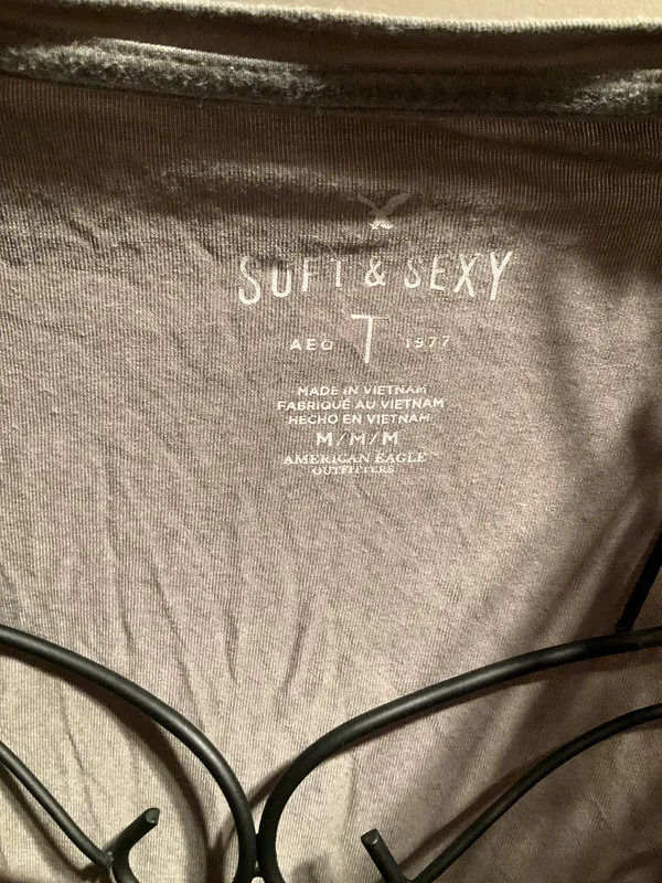 American Eagle Outfitters Soft & Sexy Tee Sz. M Gray - Image 2