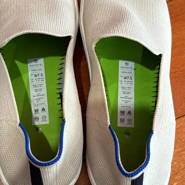 Rothy's‎ The Sneaker Womens Sand Shell Slip On Knit Flat Shoes 7.5 - Image 6