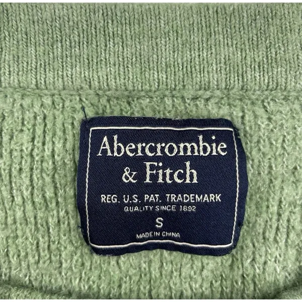 Abercrombie Fitch Sweater‎ Womens S Green Comfort Knit Crewneck Pullover - Image 3