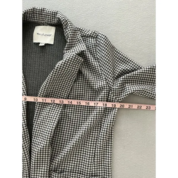 Wallflower Blazer Size M Houndstooth Knit Open Front Cardigan Jacket WNG13653T - Image 5