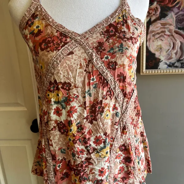 Maurice's NWT Babydoll Tank Top Size‎ XS Women's Floral Sleeveless Y2K Romantic Whimsical - Image 2