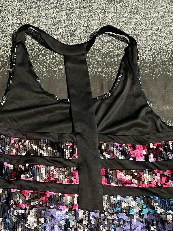 Womens large NWT VENUS Multicolor Sequin Racerback Mini Dress - Image 8