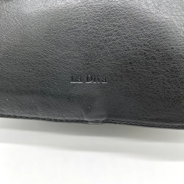 La Diva Crossbody Bag Black Suede Leather Tassel Minimalist Indie Urban‎ Edgy - Image 8