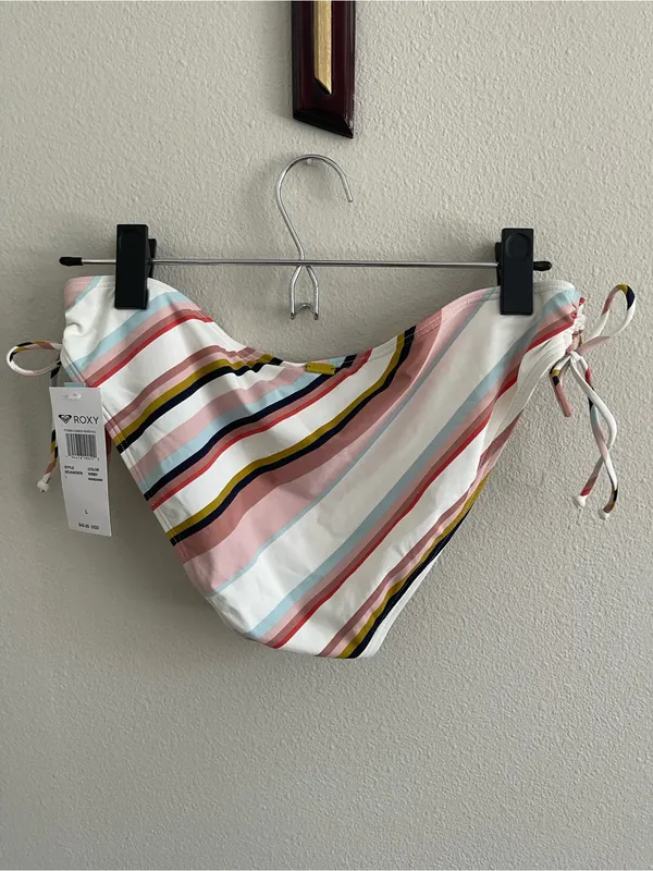 Roxy Women's Striped Tie-Side Shorts — Pink, White & Multi - Image 3