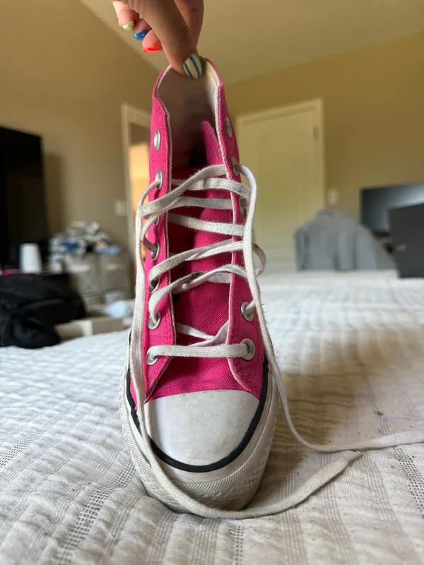 Hot Pink Platform Converse High-Top - Image 7