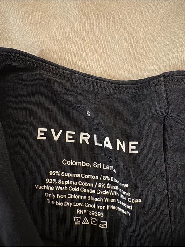 Everlane Black Short Sleeve Crew Bodysuit - Image 3